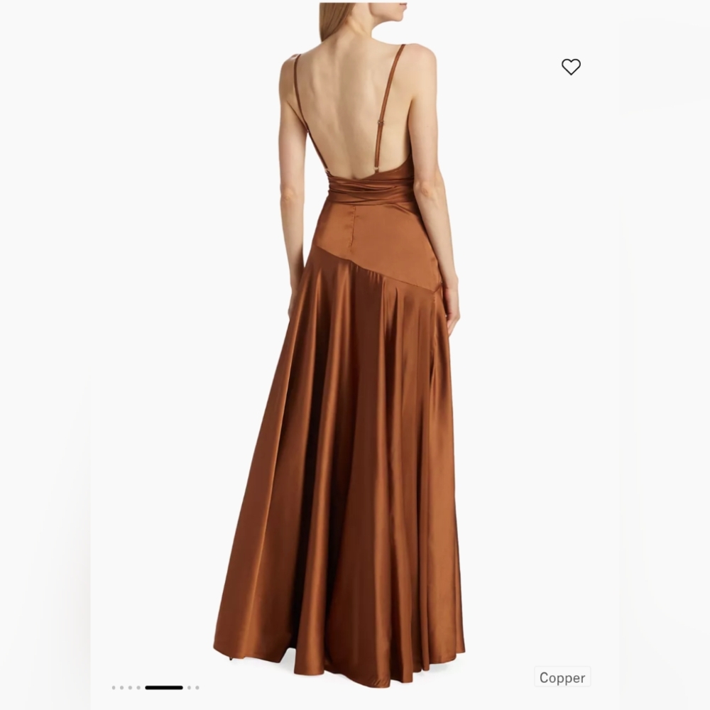 NWT Bronx and Banco Leo Silk-Blend Tie-Waist Maxi Dress - Picture 5 of 9